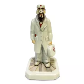 Скульптура из фарфора "Доктор Айболит"