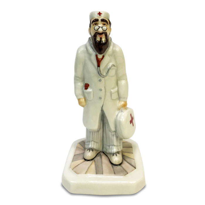 Porcelain sculpture "Doctor Aibolit"