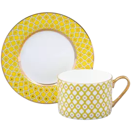 Чайная пара из фарфора "Примула" формы Идиллия