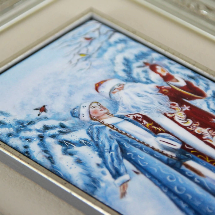 Gift set "New Year's stories" with a book and a panel, red