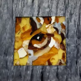 Нарды из карельской березы и янтаря "Леопард" коллекции "Легенды мира"