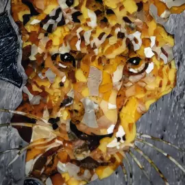 Нарды из карельской березы и янтаря "Леопард" коллекции "Легенды мира"