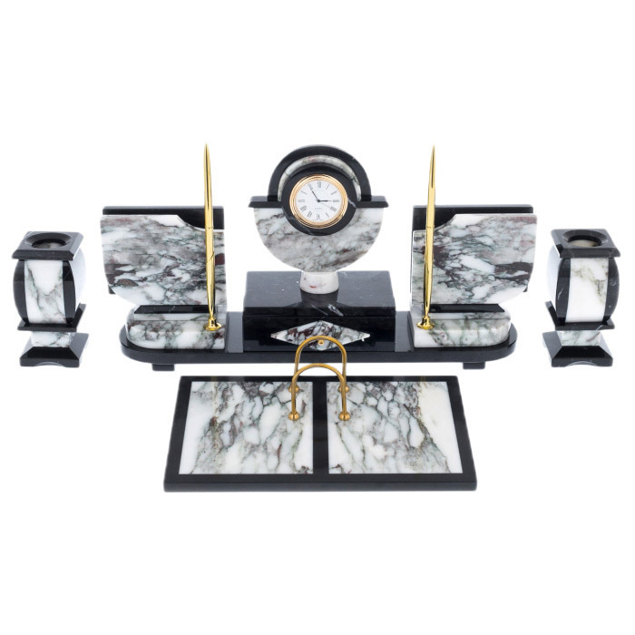 Письменный набор из мрамора "Саянский"