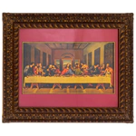 Painting on gilded brass "The Last Supper"
