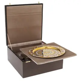 Набор для коньяка на блюде "Букет" на 4 персоны, Златоуст