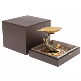 Beluga caviar bowl with enamels, Zlatoust