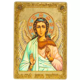 Gift icon made of stained oak "Guardian Angel"