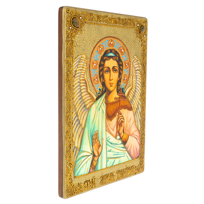 Gift icon made of stained oak "Guardian Angel"