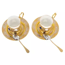 Lapis Lazuli coffee set for 2 persons, Zlatoust