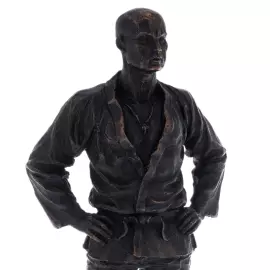 The author's bronze sculpture "Oshchepkov Vasily Sergeevich" on a marble stand