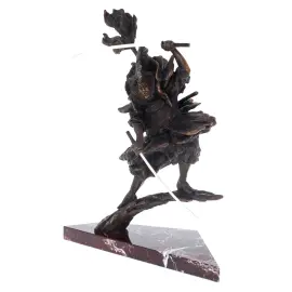 Авторская скульптура из бронзы "Катана мастер" на мраморной подставке