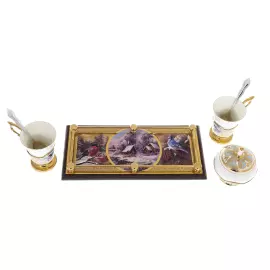 Набор кофейный "Зимнее утро" на 2 персоны, Златоуст