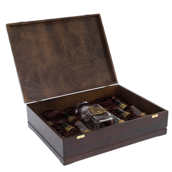 A set for vodka "Gazovik. Timeless" for 10 people, in a gift box