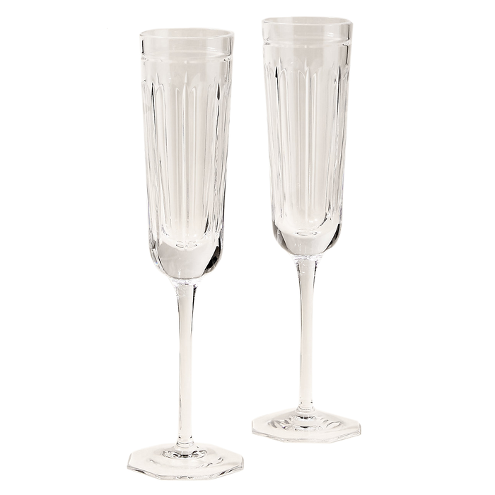 Set of Coraline champagne glasses for 2 persons