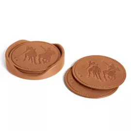 Garrett cup holders made of genuine leather, 4 pcs.