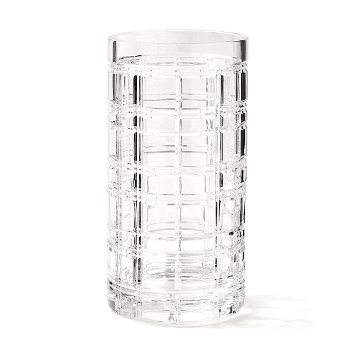Crystal vase "Hudson Plaid" small