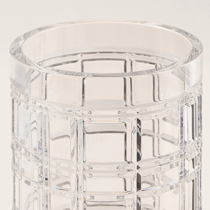 Crystal vase "Hudson Plaid" small