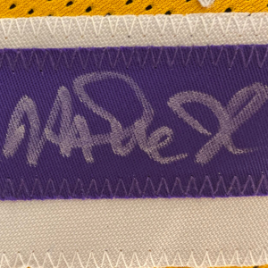 Autographed jersey of basketball player Magic Johnson
