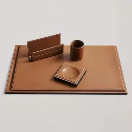 Настольный аксессуар из кожи "Brennan" коричневый