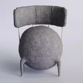 Стул Lymphochair художника Тараса Желтышева, серый