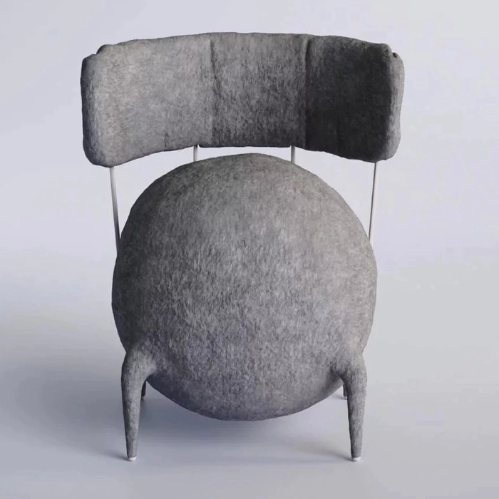Lymphochair chair by Taras Zheltyshev, grey