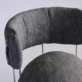 Стул Lymphochair художника Тараса Желтышева, серый