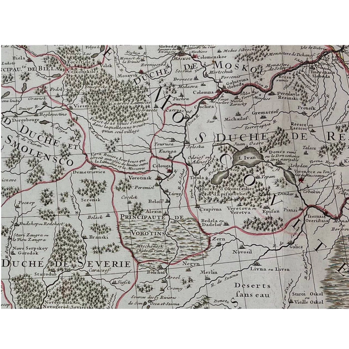 Map of Muscovy. Cartographer Guillaume Delille. Paris, 1746