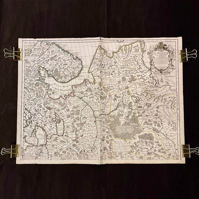 Карта Московии. Картограф Гийом Делиль. Париж, 1746 год