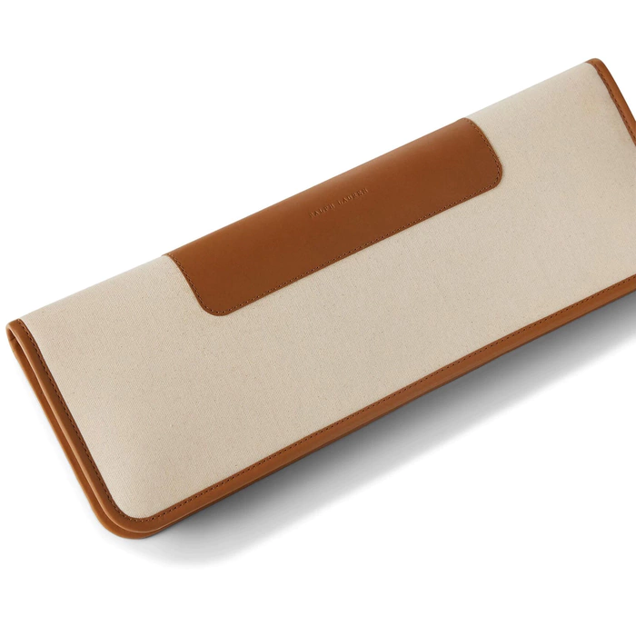 Decorative Garrett tie in a leather case