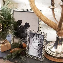 Рамка для фото "Blake" посеребренная, большая