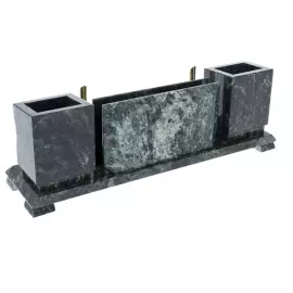 Письменный прибор из змеевика "Герб РФ"