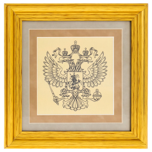 Painting on gold "Coat of Arms of Russia"