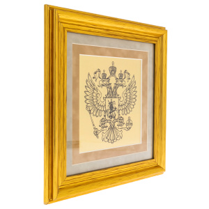 Painting on gold "Coat of Arms of Russia"