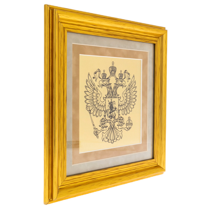 Painting on gold "Coat of Arms of Russia"