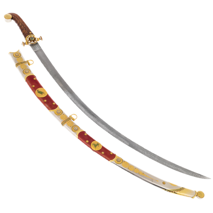Gift saber "Vostok" with cubic zirconia, Zlatoust