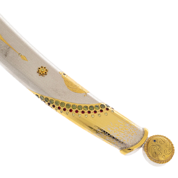 Gift saber "Vostok" with cubic zirconia, Zlatoust