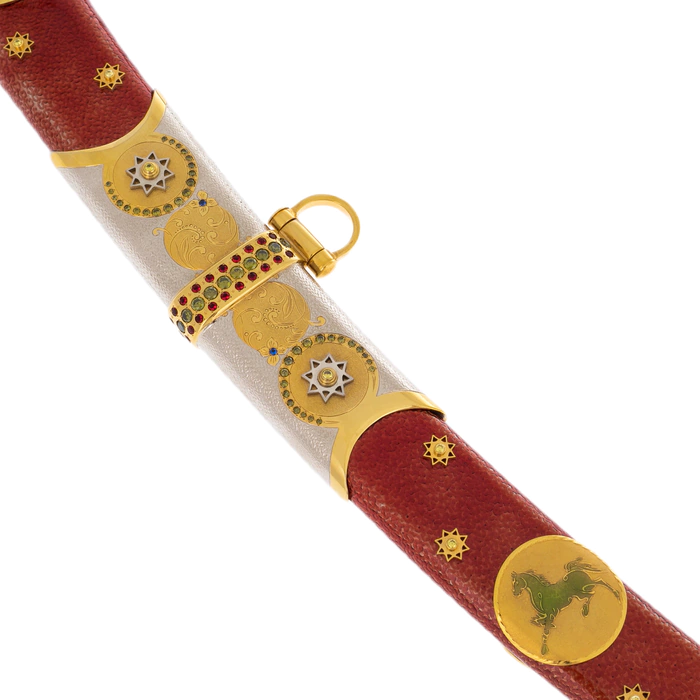 Gift saber "Vostok" with cubic zirconia, Zlatoust