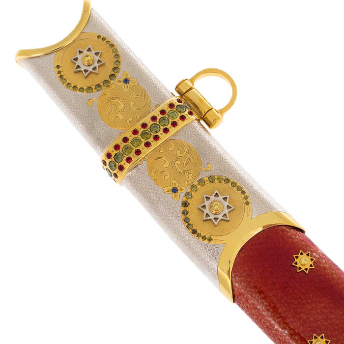 Gift saber "Vostok" with cubic zirconia, Zlatoust