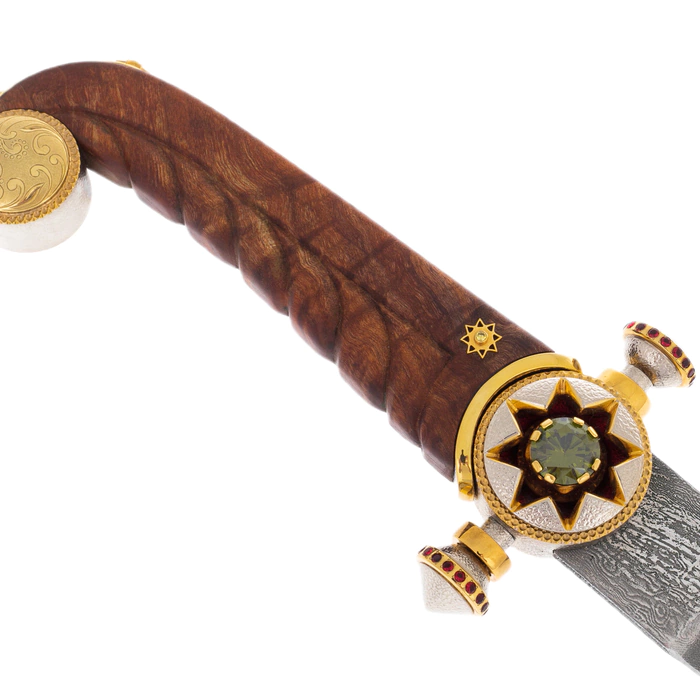 Gift saber "Vostok" with cubic zirconia, Zlatoust