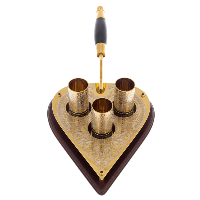 Vodka set "Trowel" for 3 persons, Zlatoust