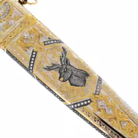 Кинжал из дамасской стали "Благородный олень" Златоуст