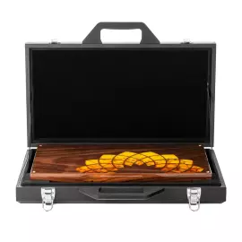 Нарды из ореха и янтаря "Орнамент"