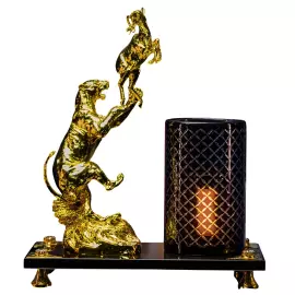 Composition "Lioness" with a candlestick