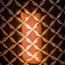 Composition "Lioness" with a candlestick