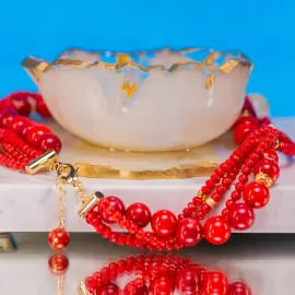 Композиция из мрамора и бронзы "Дары" с вазочкой