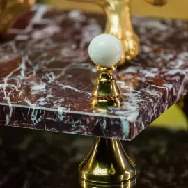 Скульптура "Тигр" на мраморной подставке