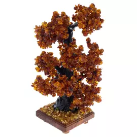 Дерево из янтаря "Дуб" коньячный