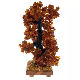 Дерево из янтаря "Дуб" коньячный