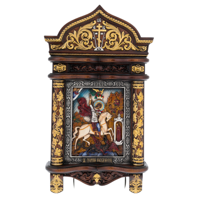 Wooden icon "George the Victorious"