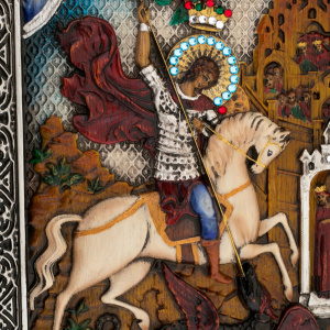 Wooden icon "George the Victorious"